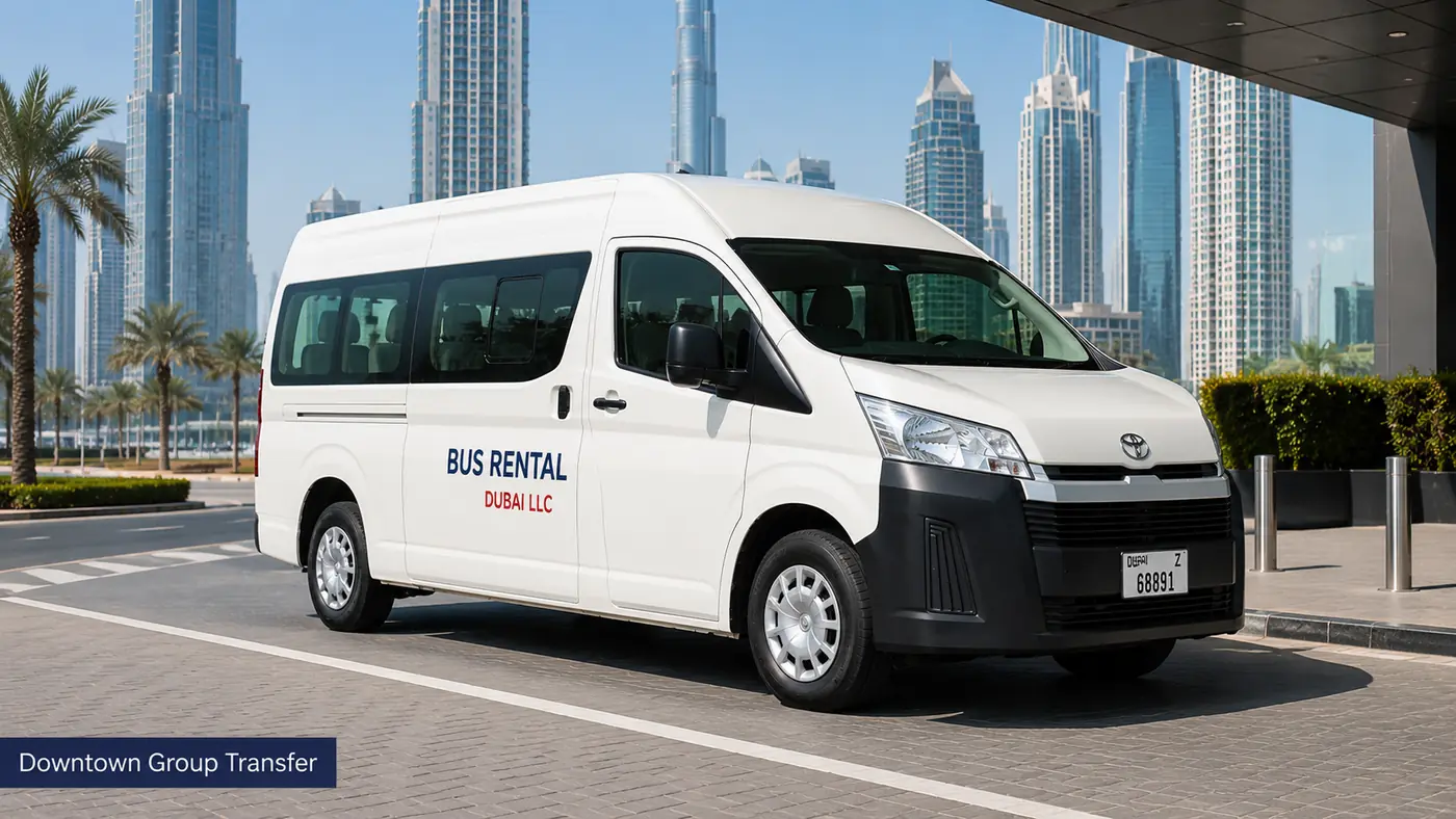 Downtown Dubai pickup access and bus route planning