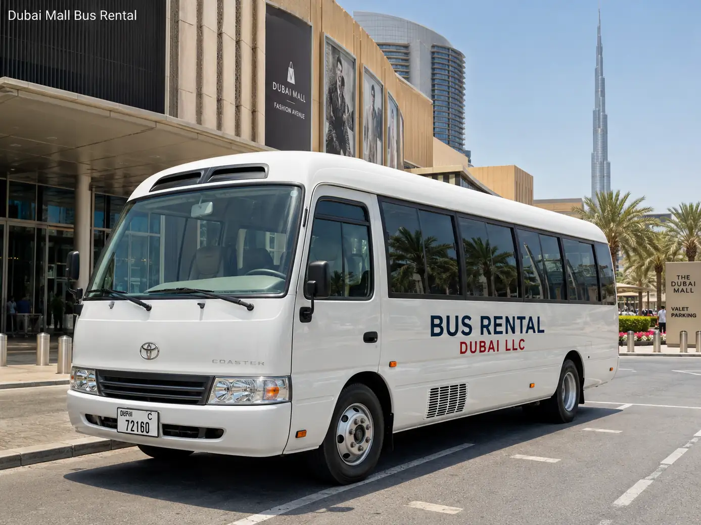 Dubai Mall Bus Rental route planning and vehicle selection in Dubai