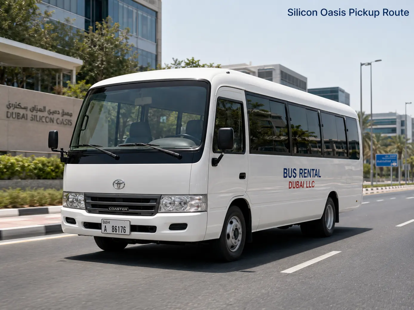 Dubai Silicon Oasis bus rental fleet options and route confirmation