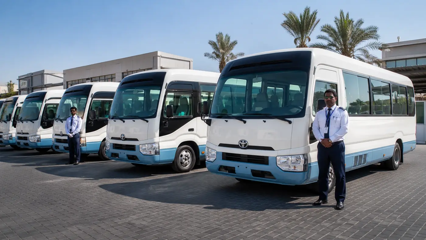 Dubai minibus rental gallery image for staff and event movement