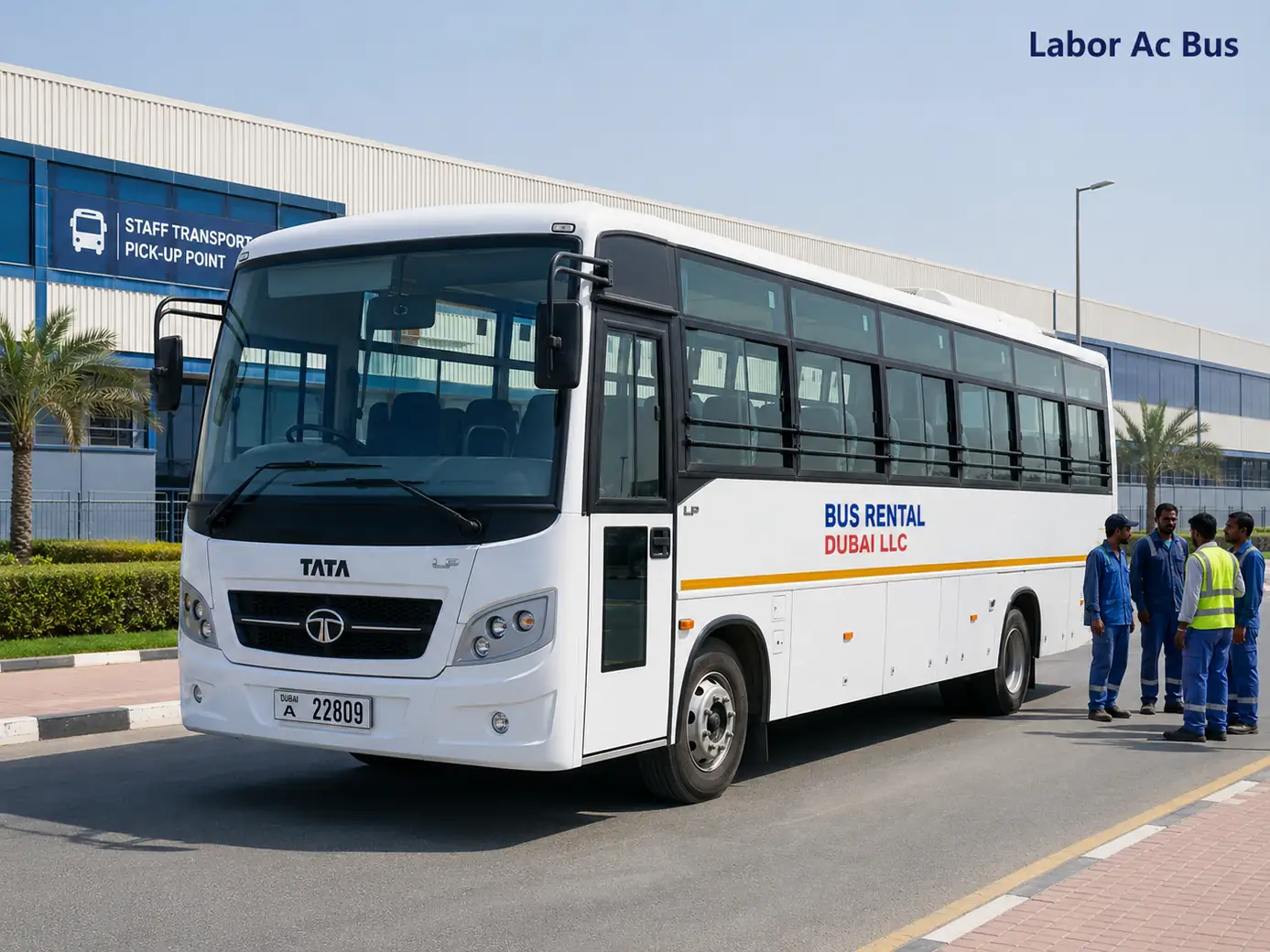 Labor Buses Dubai — Labor Ac Bus