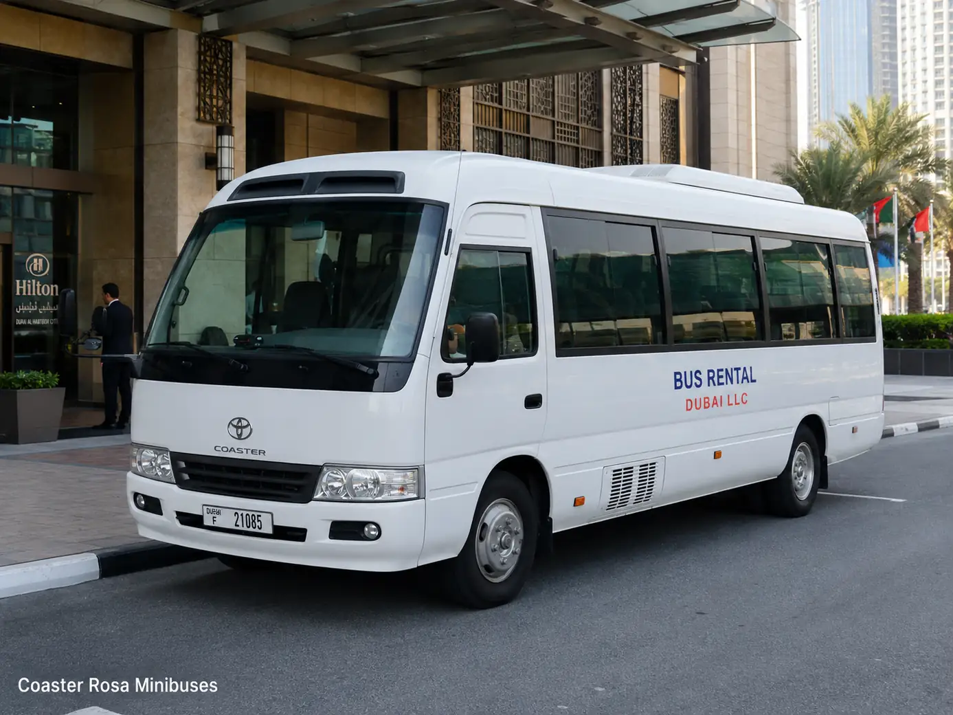 20 to 34 Seater Minibuses Dubai — Coaster Rosa Minibuses