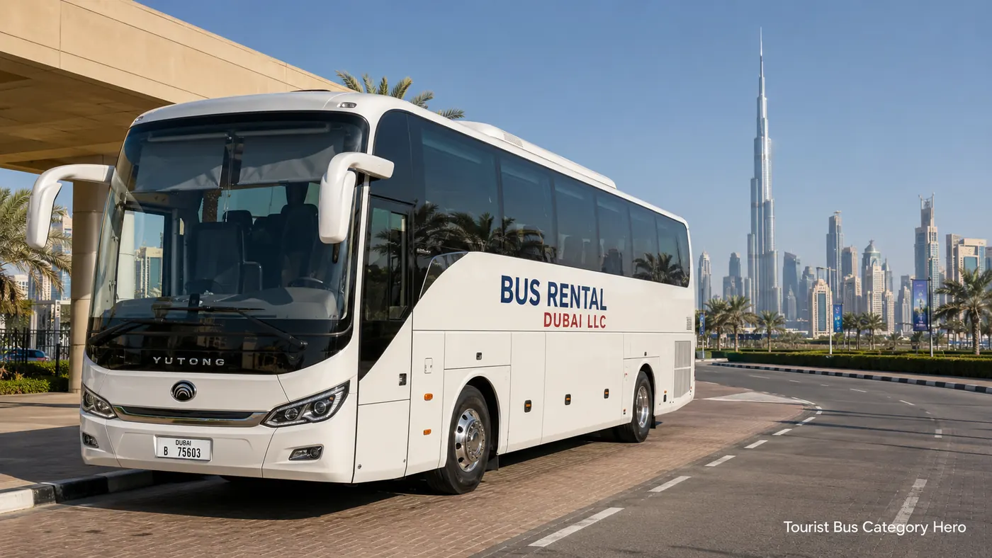 Tourist bus rental in Dubai for city tours and UAE group travel