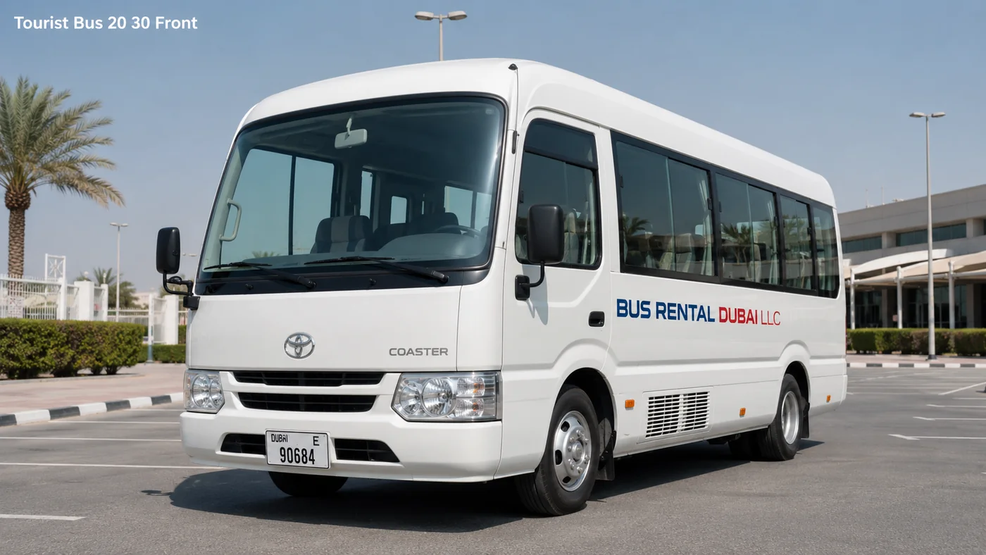 20–30 Seater Tourist Bus — tourist bus 20 30 front for Bus Rental Dubai