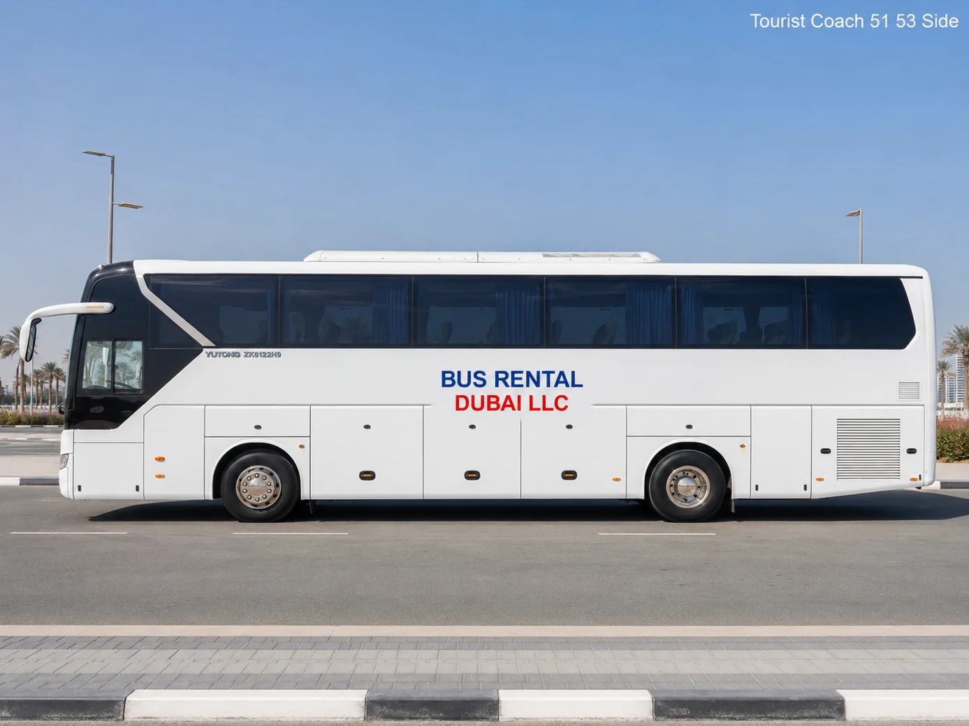 20 to 30 Seater Tourist Bus Rental Dubai — Vehicle Side Exterior for Bus Rental Dubai