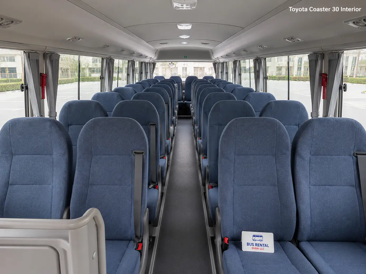 Toyota Coaster 30 Seater Mini Bus Rental Dubai — Interior Image for Bus Rental Dubai