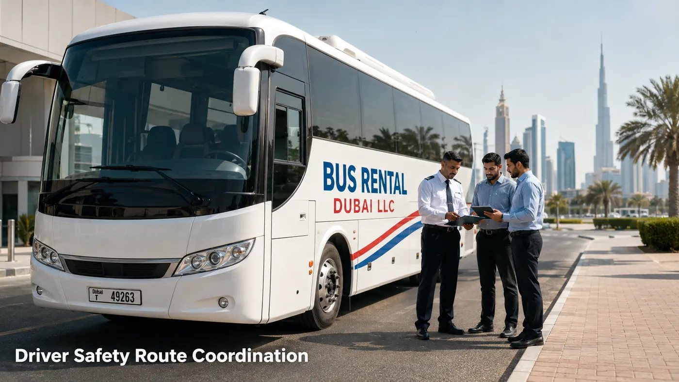 Safety and driver coordination visual for reliable movement, route control and service readiness.