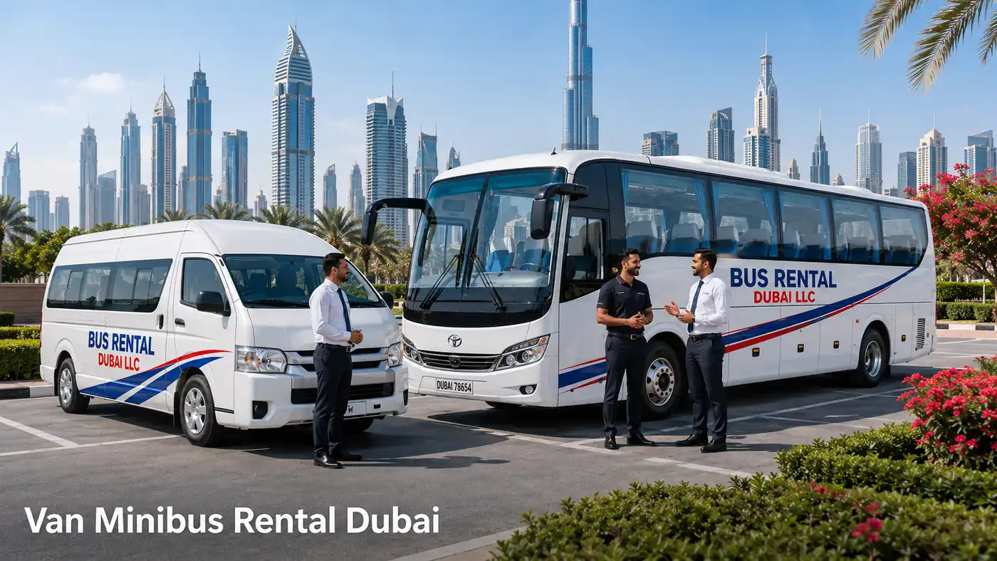 Small and medium group transport using vans, minibuses and practical Dubai route support.