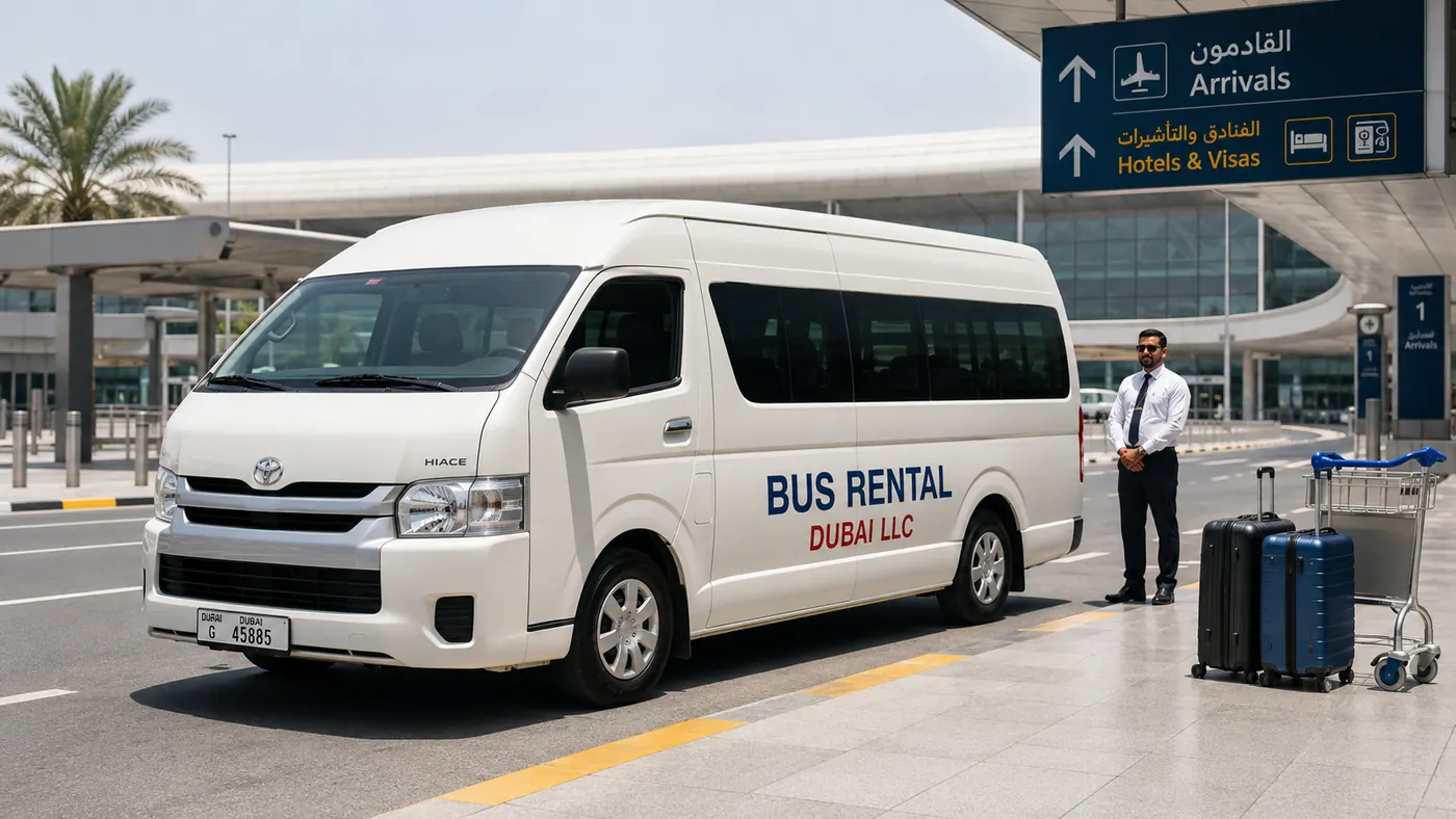 dubai airport transfer bus rental — Dwc Transfer image for Bus Rental Dubai