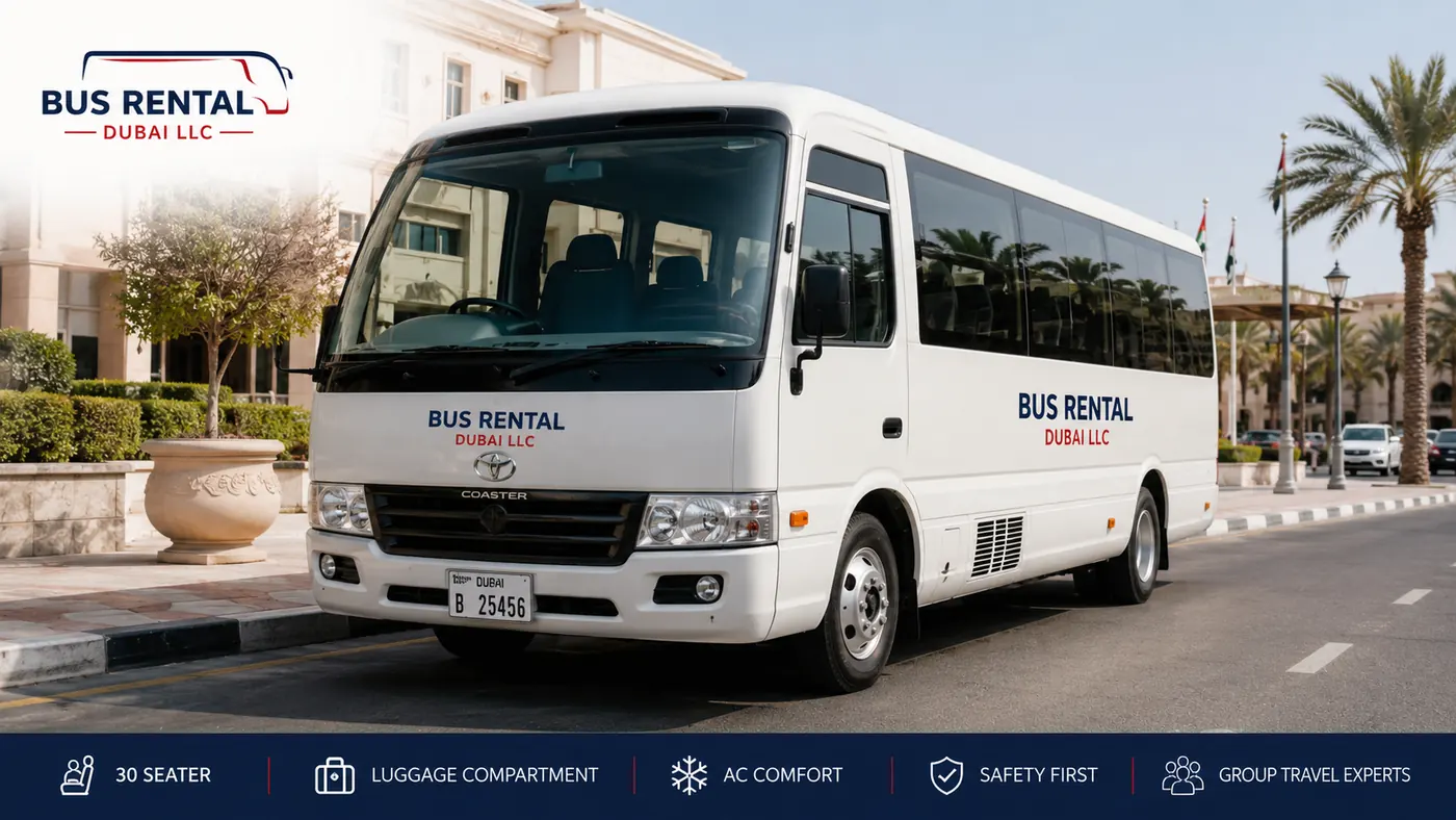 coaster bus rental dubai — Coaster Hero image for Bus Rental Dubai
