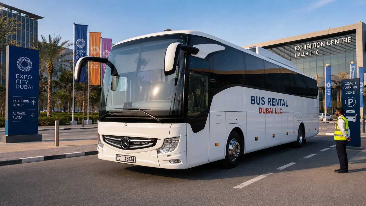 Bus Rental DWTC supporting image for exhibition hero
