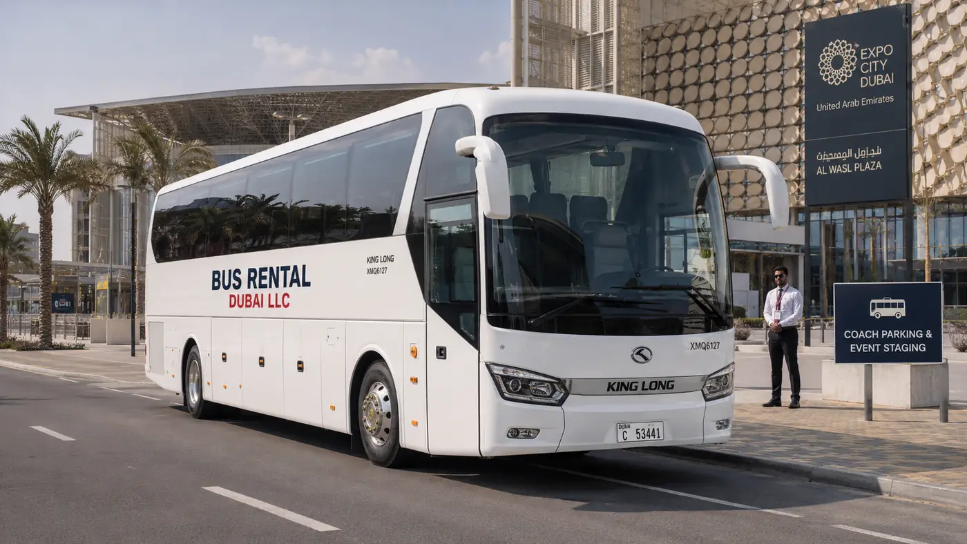 exhibition bus rental dubai — Exhibition Team Bus image for Bus Rental Dubai