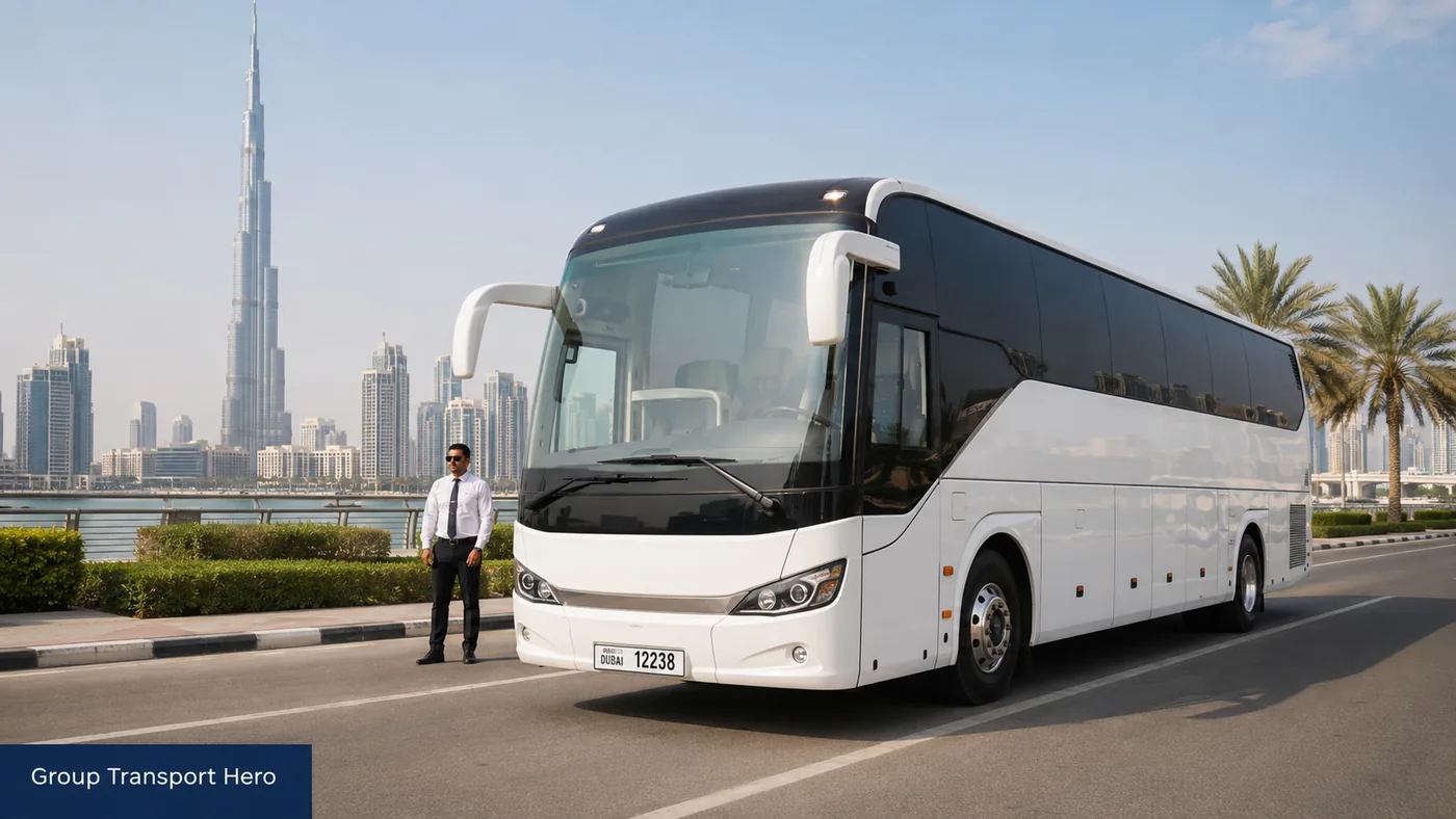 executive transport services dubai — Group Transport Hero image for Bus Rental Dubai