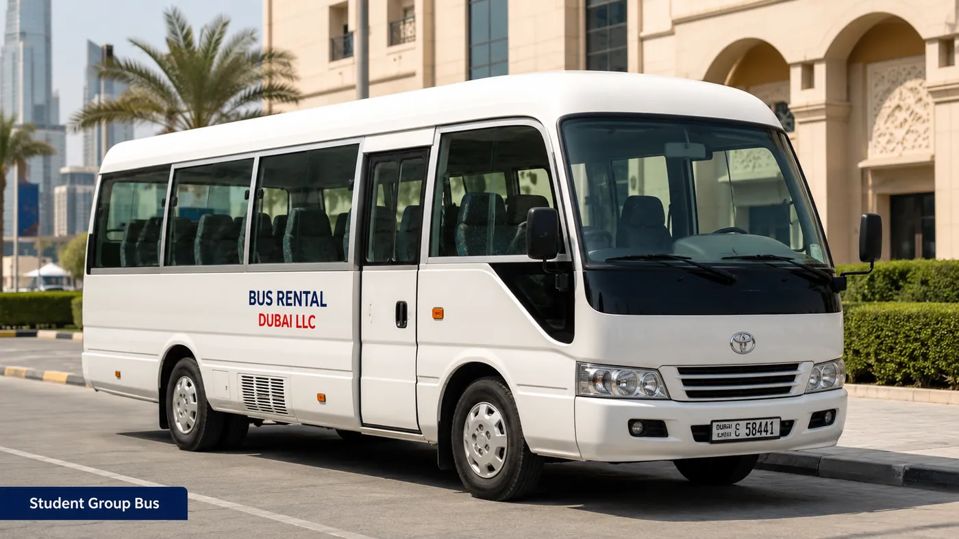 school trip bus rental dubai — Student Group Bus image for Bus Rental Dubai